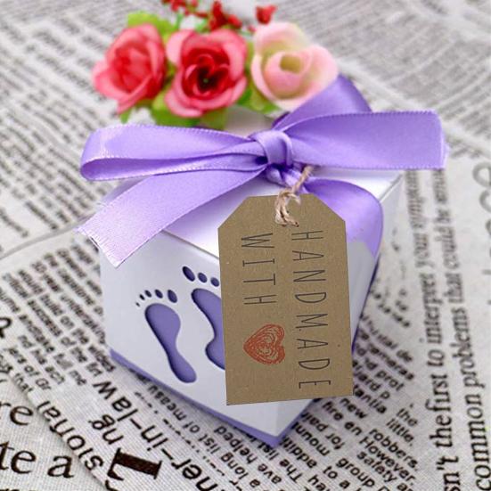 100 шт. красивые мини-открытки с веревкой, декоративные предварительно пробитые отверстия ручной работы, легкие подарочные карты «сделай сам», праздничная поставка