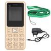 M1 2G Unlocked Cell Phone Dual Card Mobile Phone with Lanyard 100‑240V for Senior KidsGold EU Plug