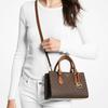 Michael Kors Mk Valerie Классическая сумка для поездок с винтажным принтом логотипа, холст, полиэстер, женская сумка, цвет желудя-коричневый 30F2G9VS1B-BRN-ACORN
