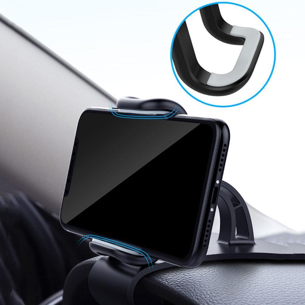 Черный автомобильный держатель для телефона, универсальный, на приборную панель, легкий зажим для дисплея iPhone, автомобильный держатель F0U1