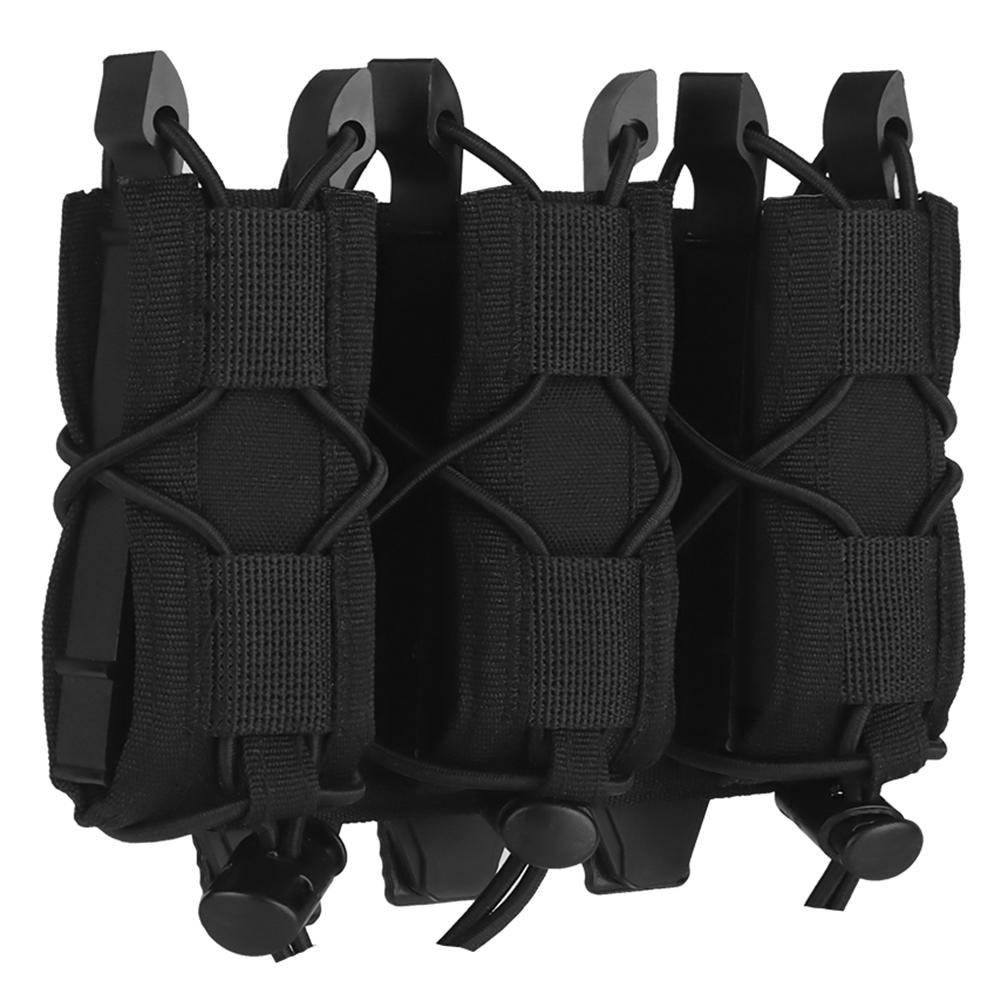 Прочный тройной 9-миллиметровый чехол для журналов Molle с открытым верхом, эластичный регулируемый держатель для магазинов