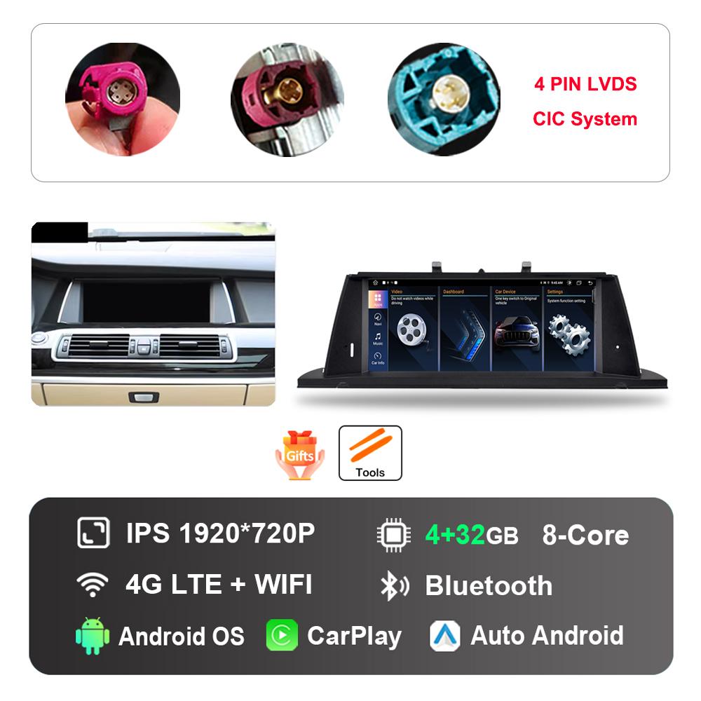 10.25 inch for BMW 5 Series F07 GT 2011 - 2017 CIC NBT System DSP Stereo GPS HD Touch Screen Android Car Radio Multimedia Player