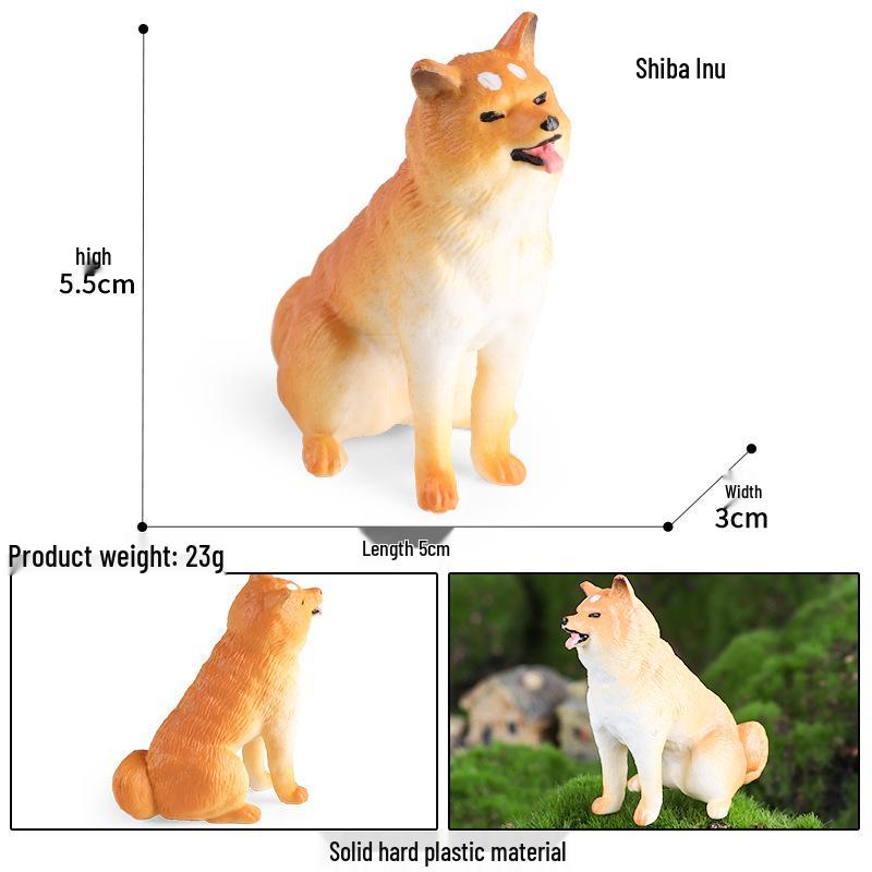 Cute Animal Models: Japanese Raccoon, Flying Squirrel, Monkey, Rabbit, Squirrel, Shiba Inu, Tiger, Lion, Lizard Toy Set