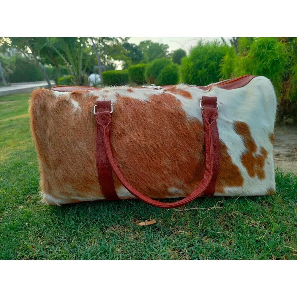 Hairon Leather Dufflebag Travel Luggage Bag Vintage Gym Weekend Overnight Bag