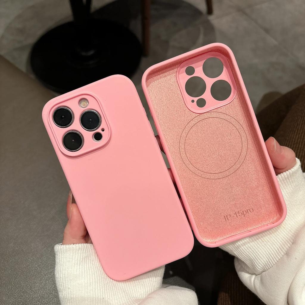 Оригинальный жидкий силикон для чехла Magsafe для iPhone 17 16 15 14 12 13 17 Pro Max Air Магнитная беспроводная зарядка Мягкое покрытие под кожу