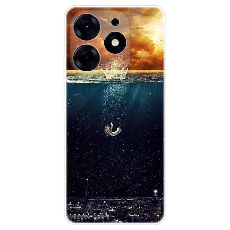 Для Tecno Spark 10 Pro Spark10 чехол Мягкая силиконовая задняя крышка модный чехол для телефона с мультяшным рисунком