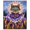 Кошка держит рыбу 5D DIY Алмазная картина Животное Полная круглая алмазная вышивка