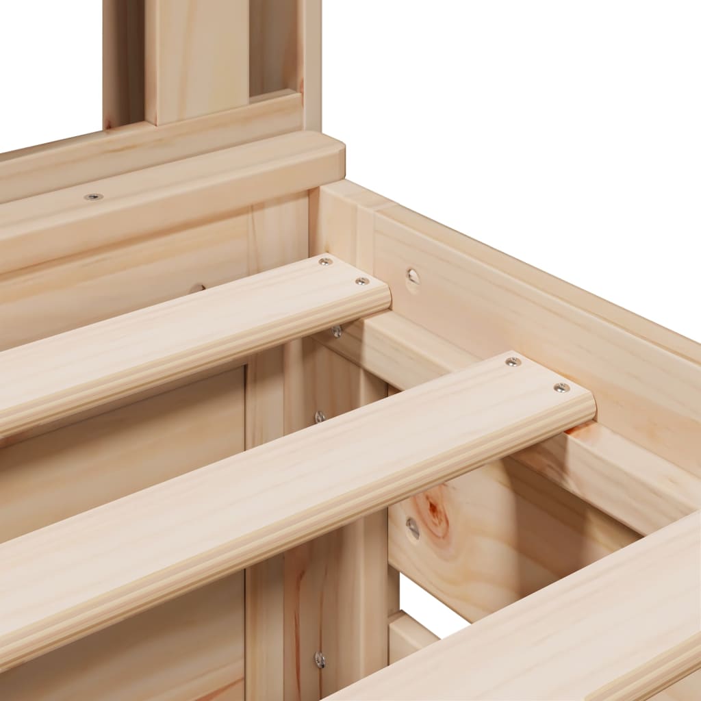 Bookshelf Bed without Mattress 75 x 190 cm Solid Pine Wood