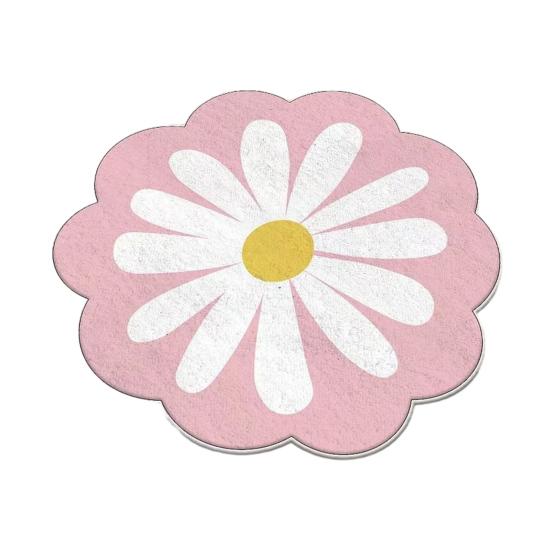 3D Цветочный Ковер Абсорбирующий Быстросохнущий Неправильной Формы Плюшевый Цветочный Напольный Коврик Моющийся Нескользящий Ковер для Гостиной Спальни Ванной Комнаты Кухни Декоративный