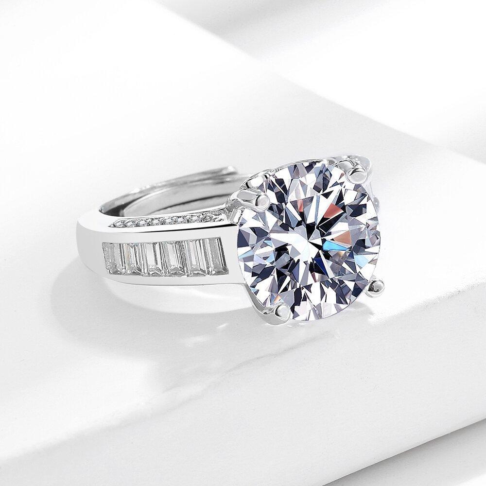 Кольцо с бриллиантом в пять карат с высоким содержанием углерода для женских трансграничных европейских и американских многослойных колец