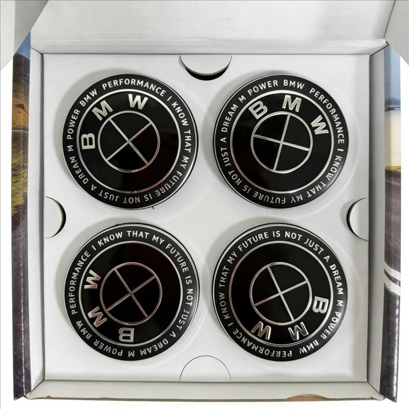 BVYD9 AAA 4pc 56/68mm 50th Anniversary Floating Wheel Center Caps For BMW G11 G12 G30 G31 G32 G08 G05 F46 F49 F39 F90 Auto Accessories
