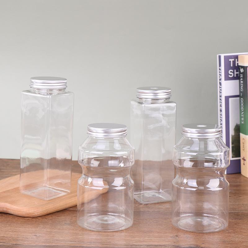 500 мл Квадратная одноразовая бутылка для сока, напитков, молочного чая, пластиковая бутылка для йогурта