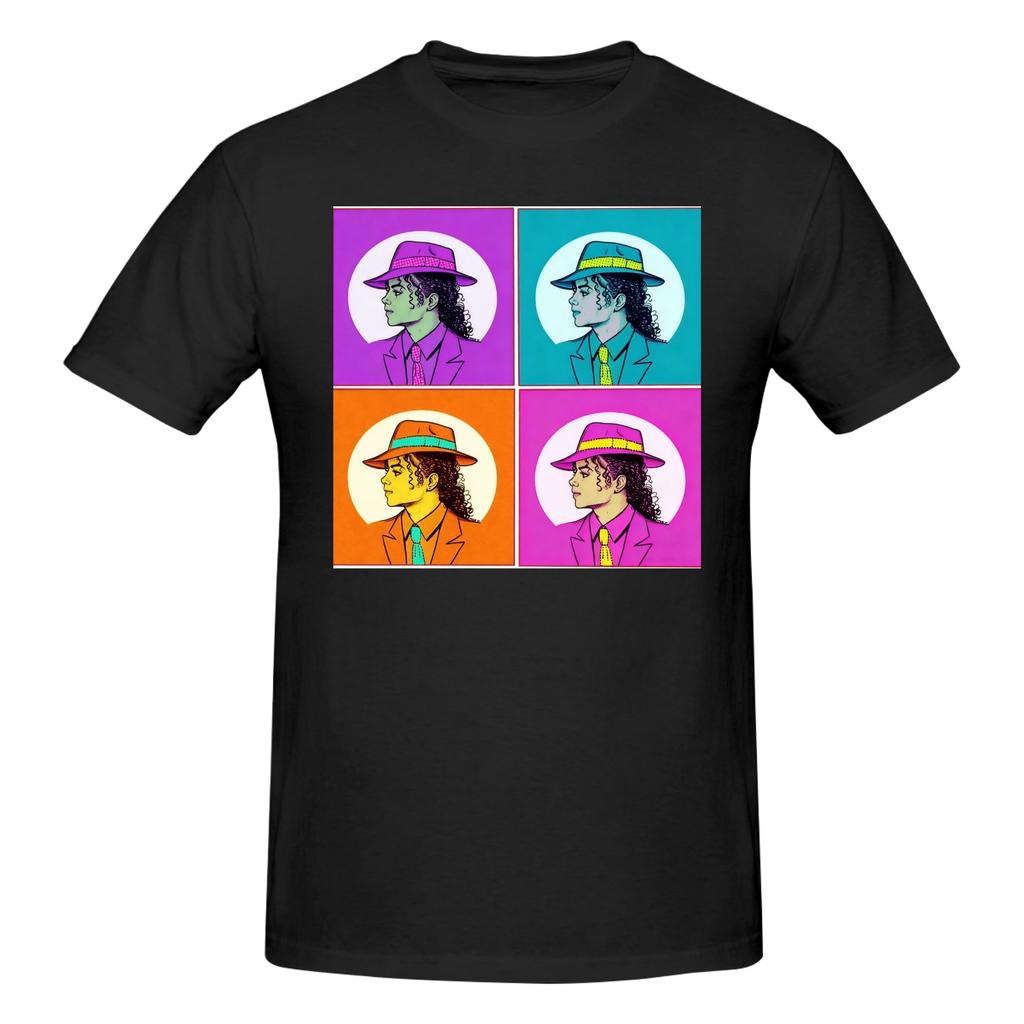 Piece Four Color MJ Novelty Cotton TShirt King Of Pop MMichael Tops Tees For Unisex
