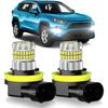 Подходит для Toyota RAV4 2006- Лампы противотуманных фар или ДХО, 13000 лм Суперяркое 360° освещение Противотуманные фары, 6000K Холодный белый Улучшенные чипы 4014 Противотуманная фара,