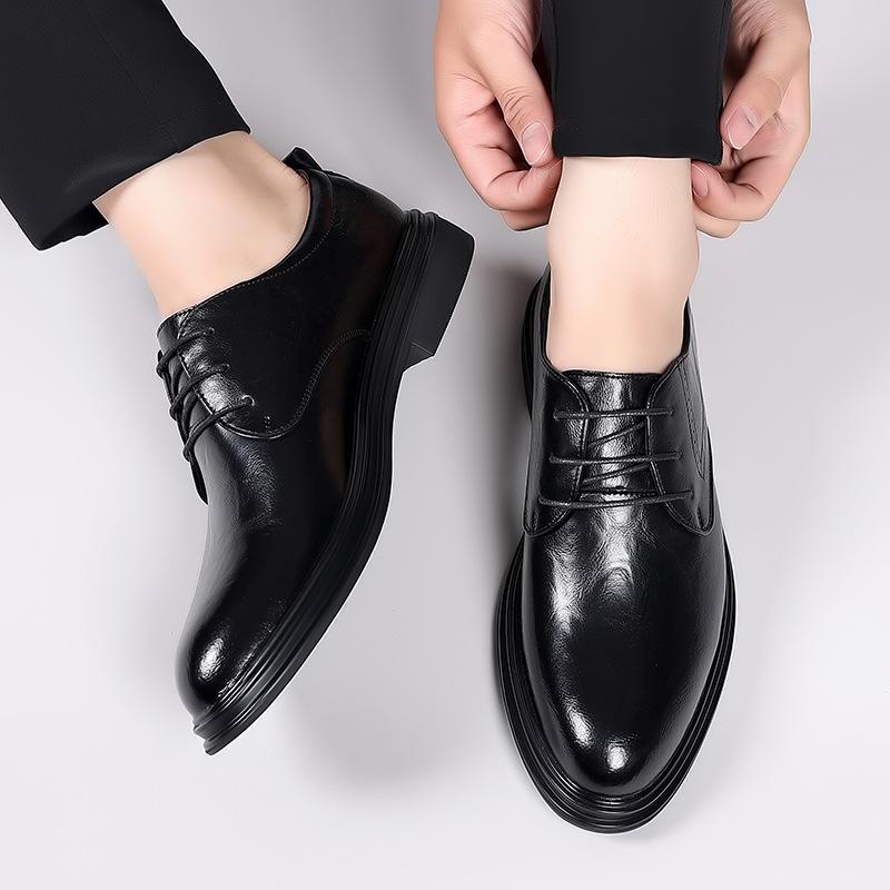 New Men'S Dress Shoes Comfortable Business Formal Leather Office Shoes British Style Groom Wedding Shoes For Men Oxford Lace Up