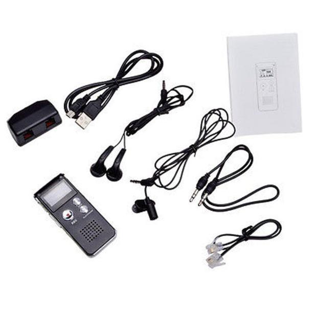 Цифровой аудио-диктофон, 8 ГБ, перезаряжаемый USB-накопитель, MP3-плеер, США