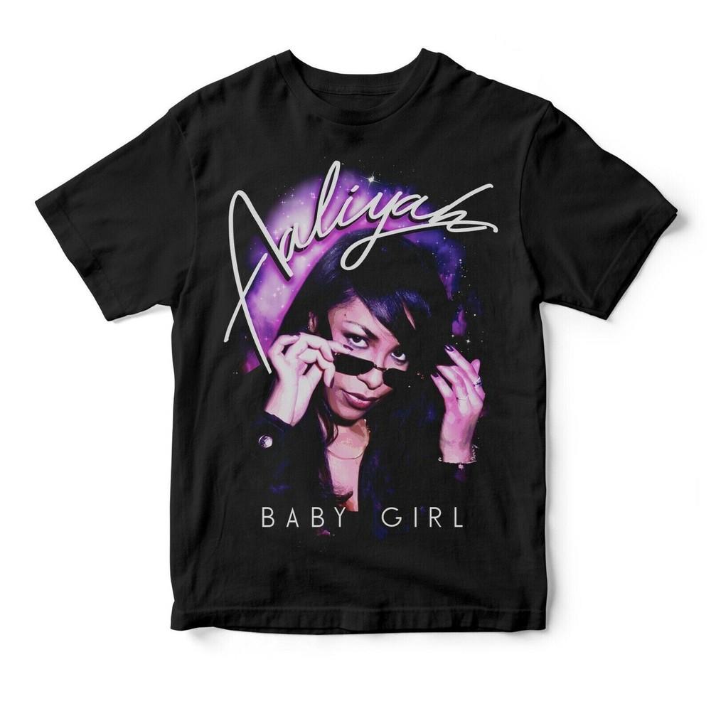 Vtg Aaliyah Singer T Shirt For Fans Cotton Full Size Unisex BL036 Unisex T-Shirt