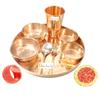 Prisha India Craft Pure Copper Dinner Thali Set, Serveware & Dinnerware, 10 Pieces