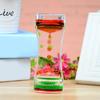 Creative Floating Color Mix Illusion Timer Liquid Motion Visual Slim Liquid Oil Glass Acrylic Hourglass Timer Clock Home Decor