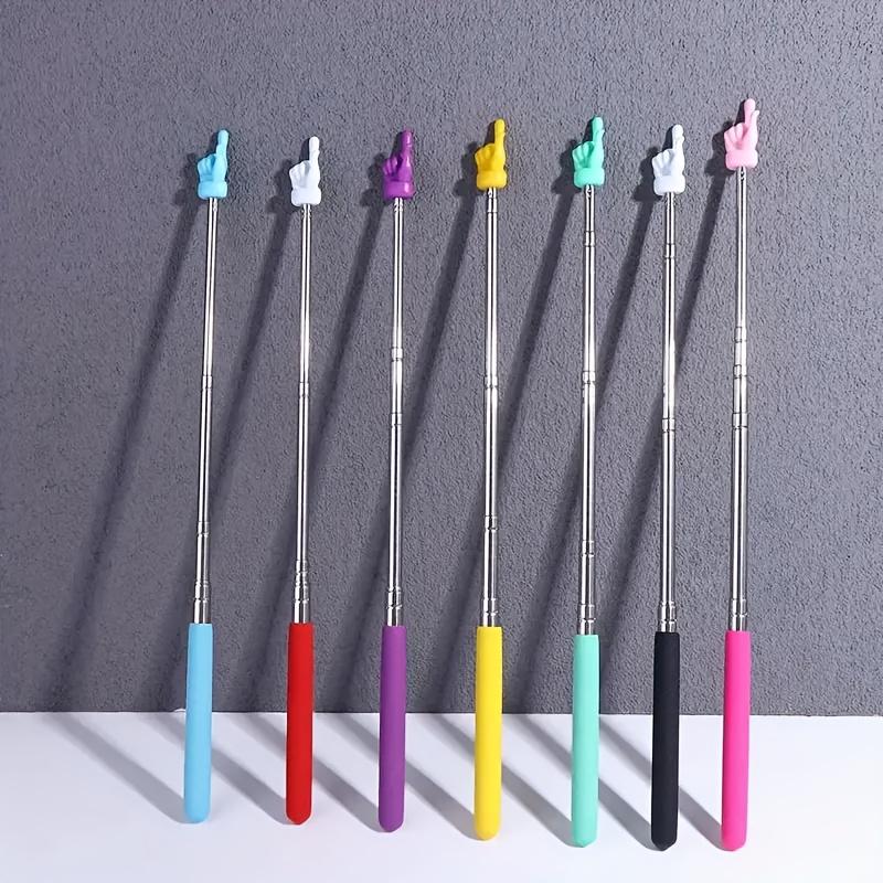 1 Reusable Pointer Finger Reading Stick for Reading, Extendable Finger Guide Tool, Teacher's Conducting Wand Reading
