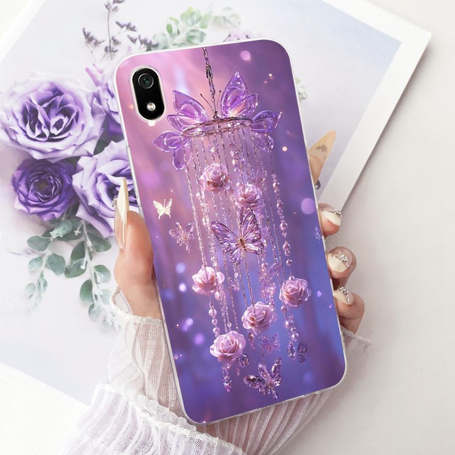 Чехол для Xiaomi Redmi 7A Роскошный Цветок Бабочка Расписной Чехол Мягкий Силиконовый Чехол Для Xiaomi Redmi 7 7A Redmi7 A Redmi7A Чехлы
