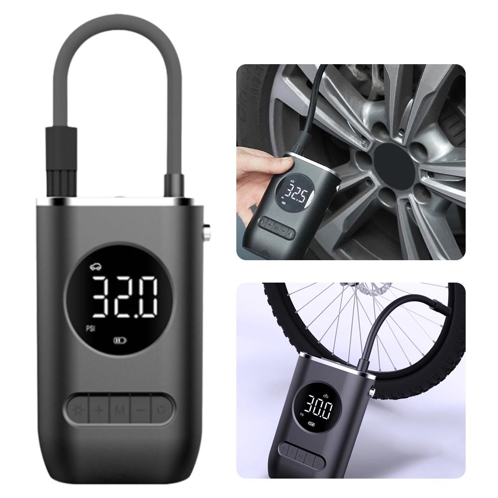 2025 Беспроводной насос для накачивания шин Портативный воздушный насос 150 фунтов на кв. дюйм и воздушный компрессор 6000 мАч A2O1