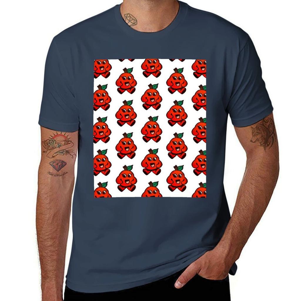 Orangey Tshirt Fashion Letter Print Tshirt