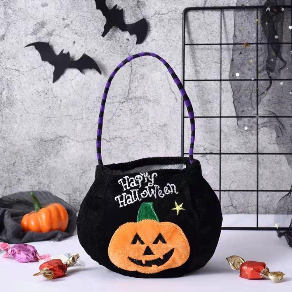 Trick Or Treat Candy Bag Halloween Gift Basket Cute Tote Bag Kids Gifts