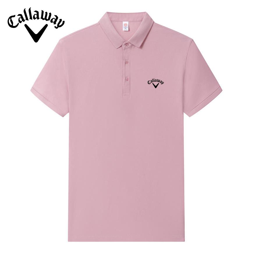 Callaway 2025 Лето Новая Вышитая Хлопковая Ткань Ice Feel Fiber Однотонная Дышащая Пот Впитывающая Быстросохнущая Рубашка Поло