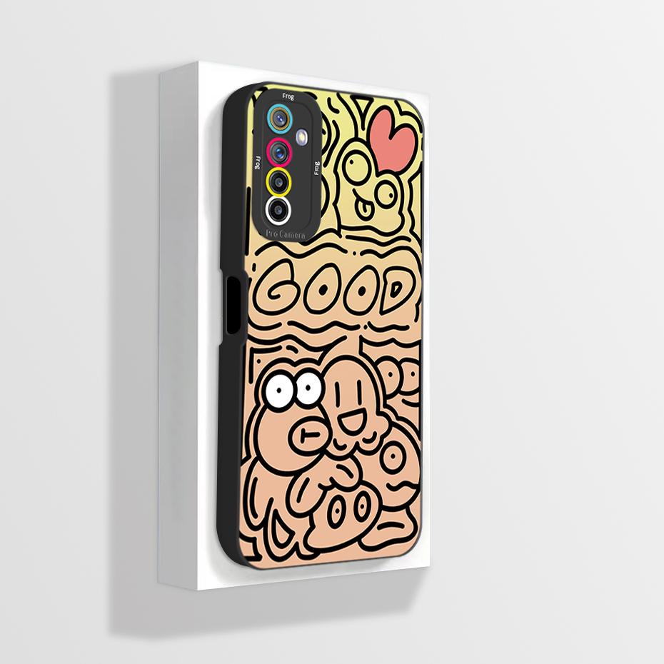 For Realme 6 Pro RMX2063 Case Realme 6 RMX2001 Phone Case Aesthetic Cartoon Astronaut ShockProof Soft Silicone Back Cover Fundas