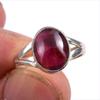Подарочное кольцо ручной работы из чистого серебра 925 пробы с натуральным гранатом S.6 c3w07