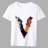 Colorful Alphabet Graphic T-shirt Loose Large Size Short-Sleeved Top Unisex New English 26 Letters Design Summer Comfortable Fab