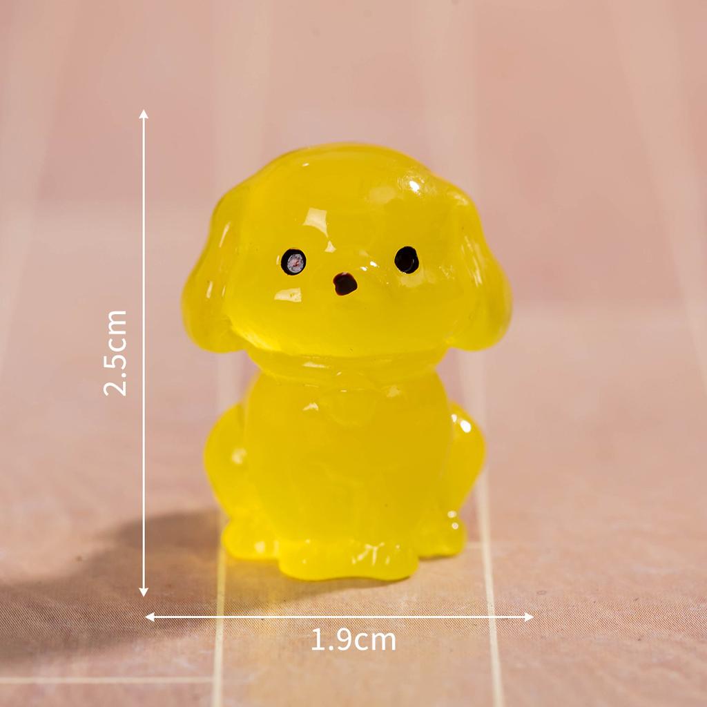 Micro Landscape Cartoon Cute Glow-in-the-dark Small Golden Retriever Animal Doll Diy Decorative Accessories Desktop Ornaments