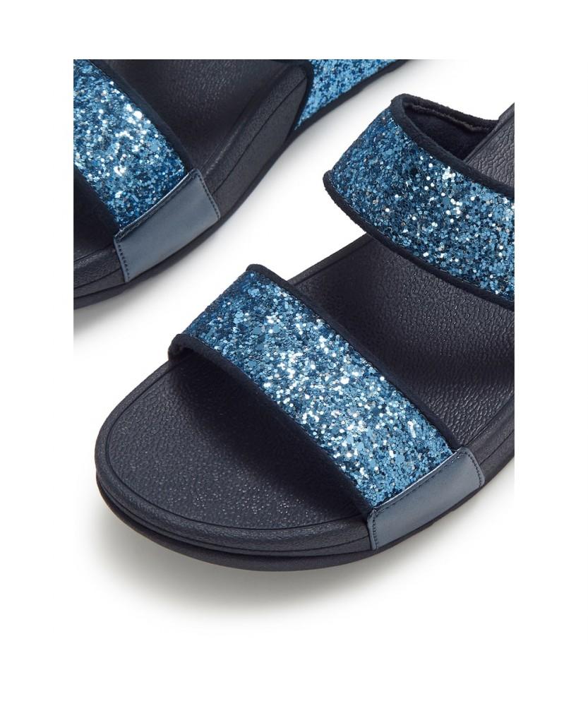 Женские сандалии Fitflop Lulu с многоцветным глиттером - Космический синий (Ft61K2D01N)