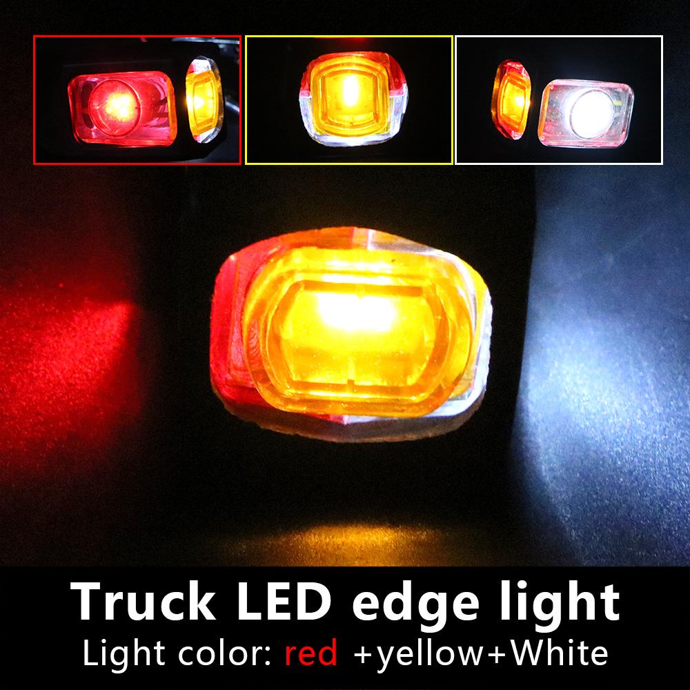 Indicator Lamp Tail Light Assembly White Red Yellow 12/24V LED Side Marker Light 2Pcs/set Truck Lamp For Trailer Truck Van Lorry