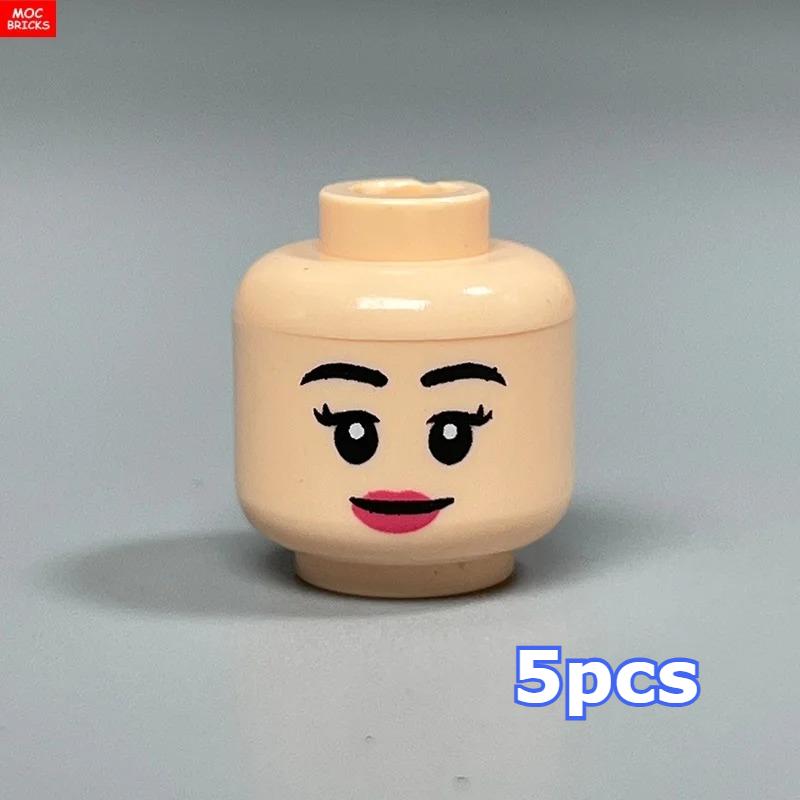 MOC Детали Конструктора Полая Плоть Выражение Лица Голова Идеально Для Фигурки 4 см Сделай Сам Образовательные Строительные Блоки Игрушки Детские Подарки