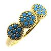 Gold Plated Turquoise 'Navajos' Ring - 6 Mm