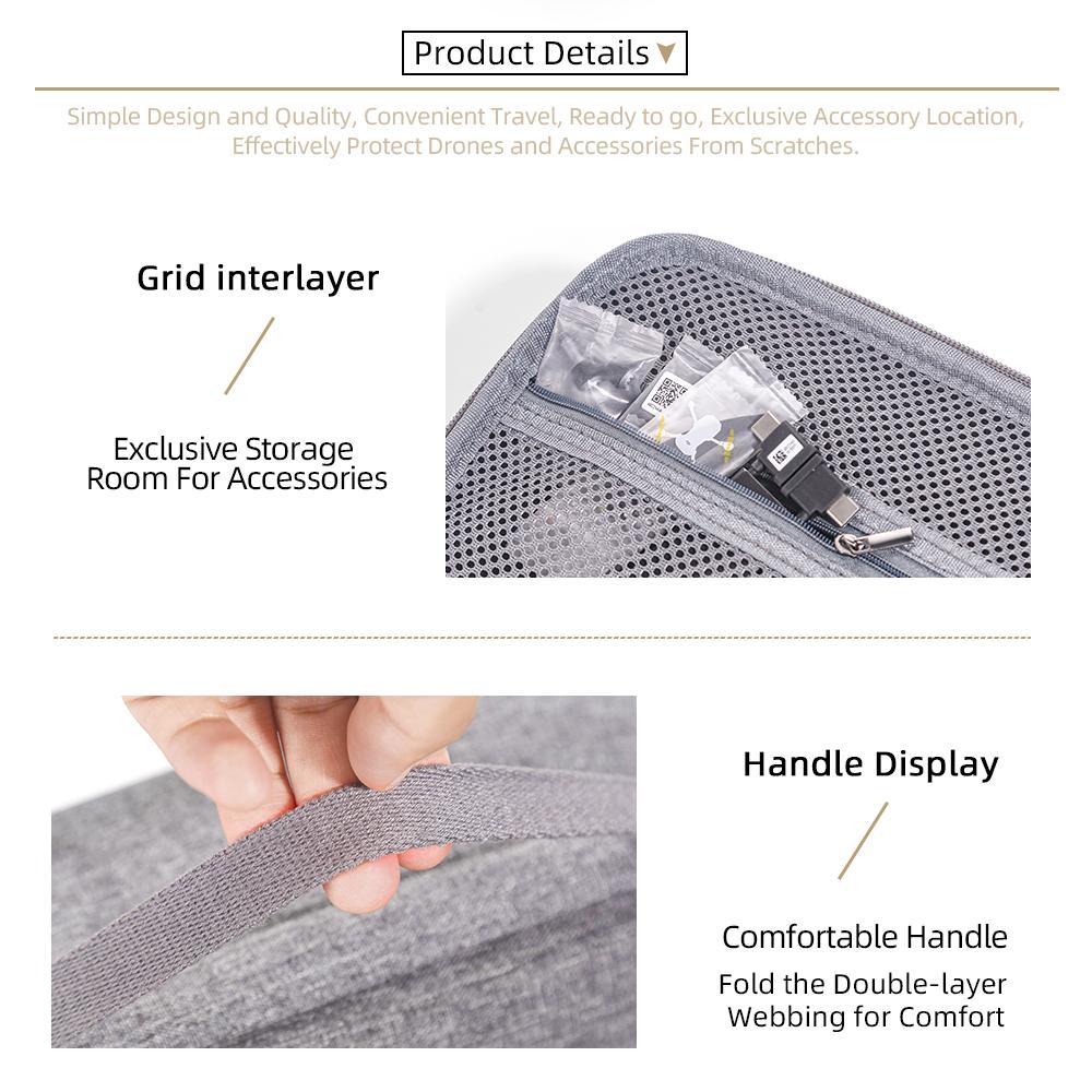 For DJI NEO Drone Carrying Case - Portable Protective Hardshell Storage Bag with Zipper Closure for DJI NEO - Waterproof