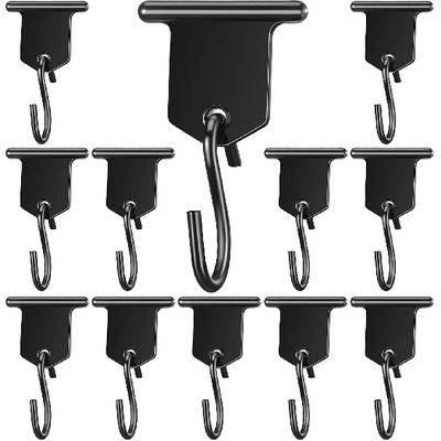 BBTO 12 Pairs Rv Awning Hooks, S Shaped Hooks Set, Black