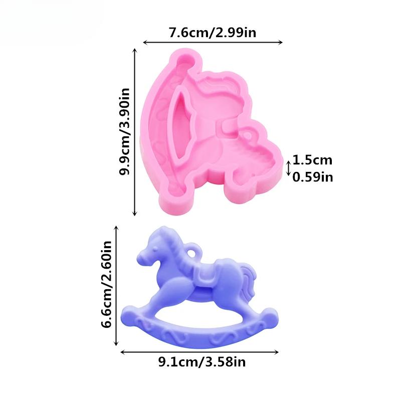 Качающийся Троянский конь Крылья ангела Гипс Ароматерапия Украшение автомобиля Подвеска Силиконовая форма Ювелирные изделия Брелок Сумка Подвески Капельная форма