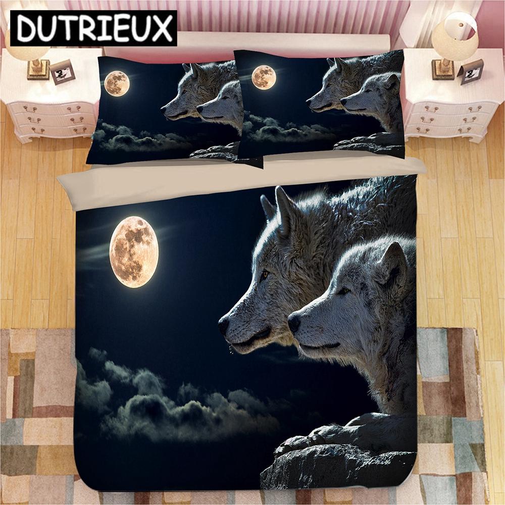 3D Animal Horse Tiger Lion Print Bedding Set Duvet Covers Pillowcases One Piece Comforter Bedding Sets Bedclothes Bed Linen 04