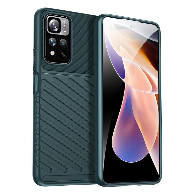 Применимо к чехлу для мобильного телефона Redmi Note11Pro1G/11Pro + 1G PocoX1nfc1G Thunder Silicone