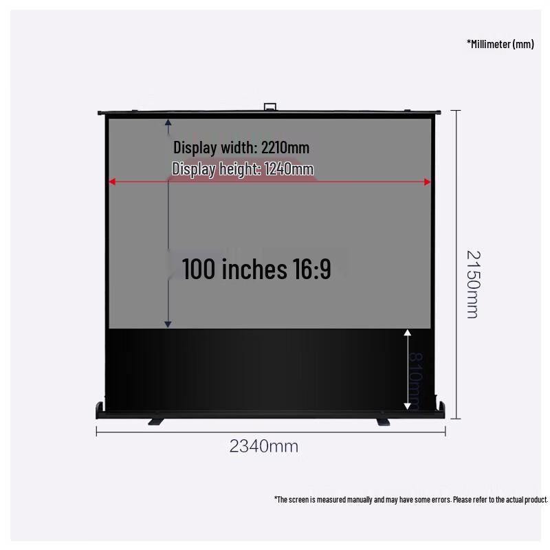 Wuyinxian DL100 100-inch Portable Projector Screen