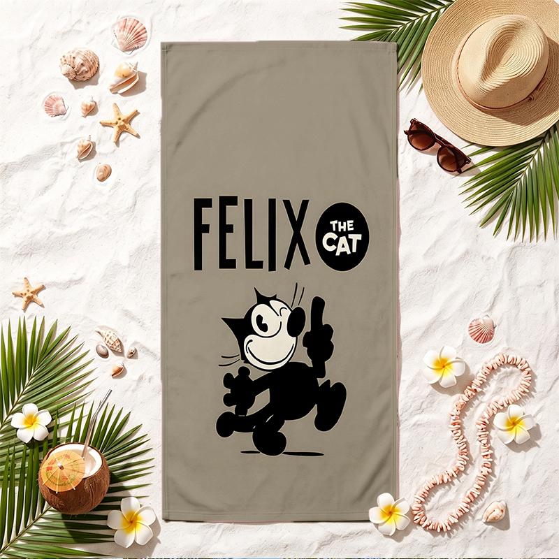 Felix the Cat Soft Beach Towel Stylish Beach Pool Towel for Summer Seaside Vacation Travel