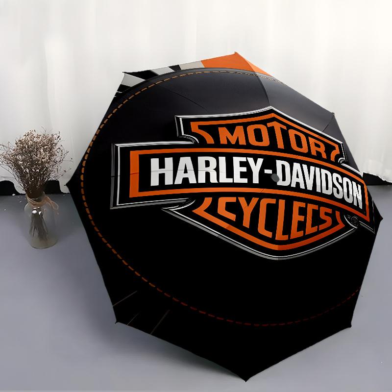 1pc Harley-Davidson Umbrella, Sun Protection, And UV Shielding. It Has Eight Sturdy Ribs for Outdoor Use And Perfect As a Holiday Gift