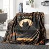 Mystic Black Cat Under Moonlight Multipurpose Customizable Blanket Customize Text Comfortable Perfect For Sofa Couch Office Bed Picnics Ideal For All