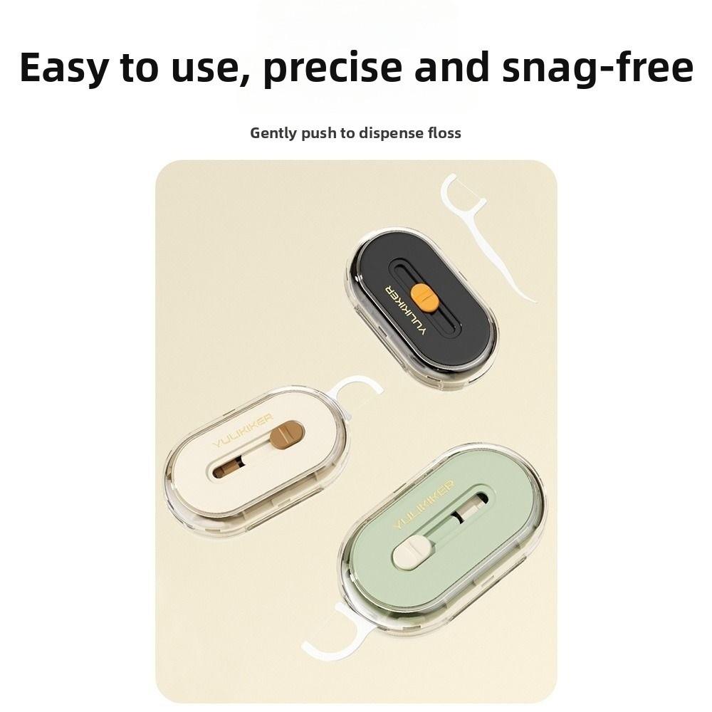 Automatic Pop-Up Floss Pick Dispenser Plastic Dental Floss Case Home Bathroom Use