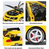 1:24 Lancer Evolution IX M3 Toy Sports Car Model Toy Sound Light Pull Back Doors Opened Supercar Models Presents for Kids