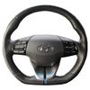 Индивидуальная накладка на руль автомобиля Для Hyundai Ioniq 2017-2019 Elantra 4 2016-2019 Черная кожаная оплетка для руля