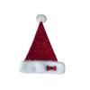 Sequins Santa Claus Hat Bow Beanie Hat Gift Christmas Hat  Adult